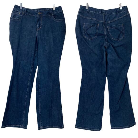 Lane Bryant Distinctly Boot Cut Mid Rise Women's Jeans Dark Wash Size 14 Plus - Picture 7 of 7